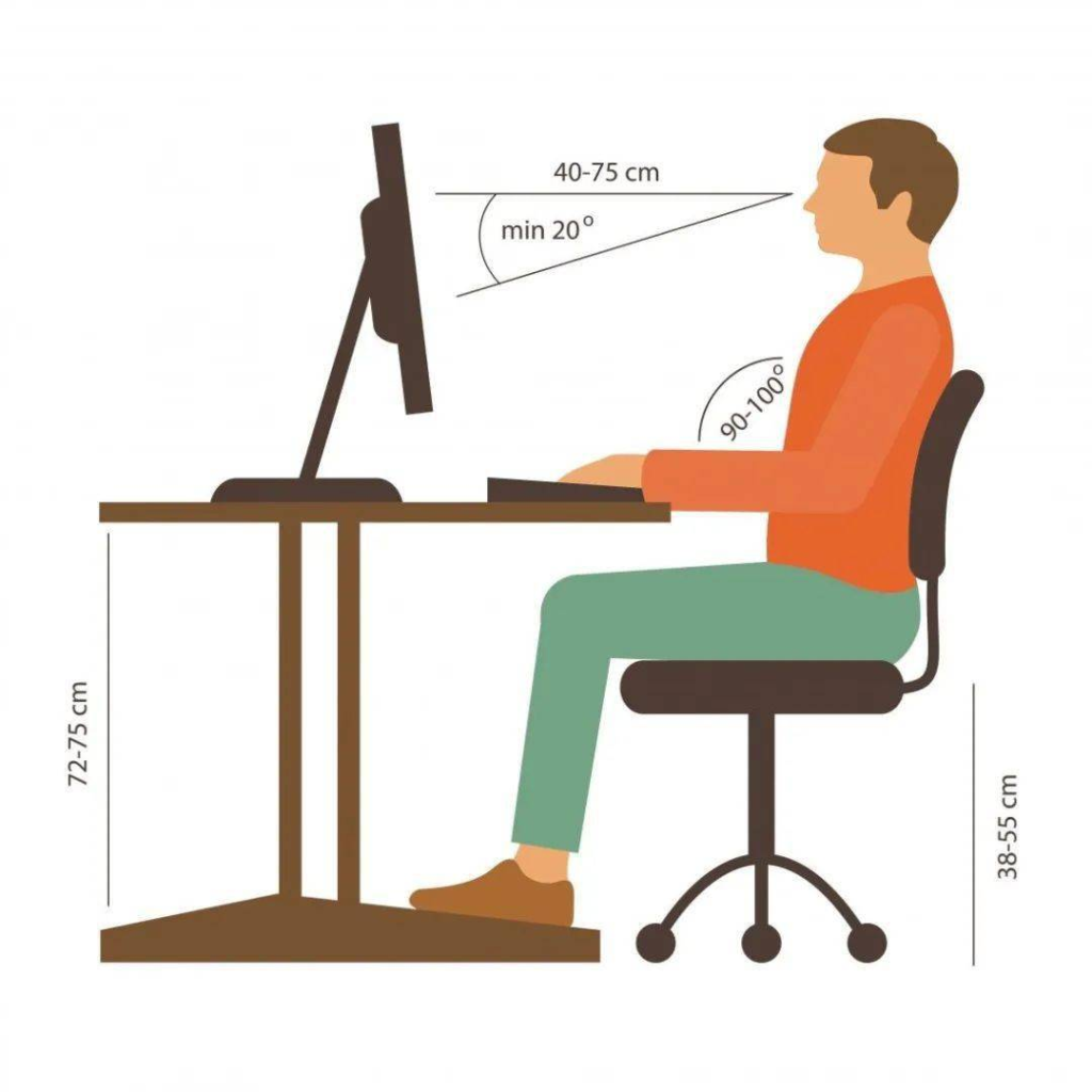 Duy trì tư thế làm việc chuẩn để tránh đau lưng