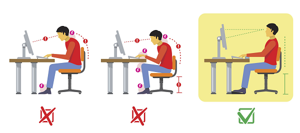 Giữ đúng tư thế ngồi tránh đau mỏi lưng gây nên thoát vị đĩa đệm