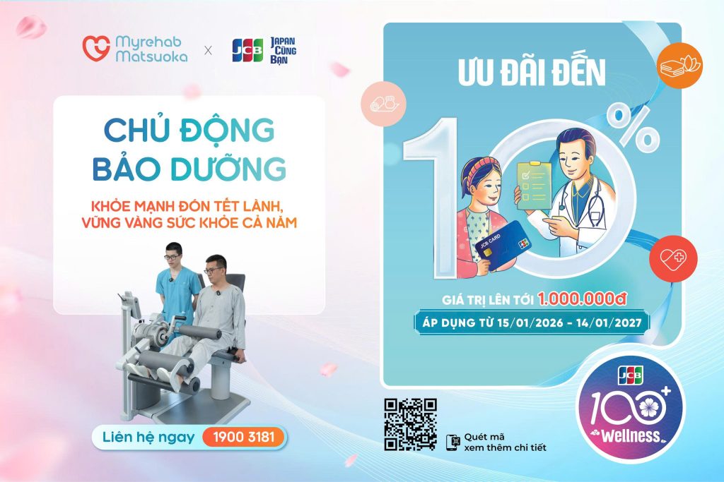 Ưu đãi 10% khi thanh toán bằng thẻ JCB tại Myrehab Matsuoka