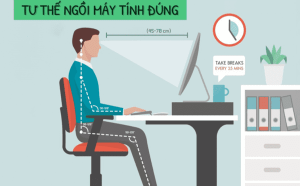 Tư thế ngồi làm việc đúng