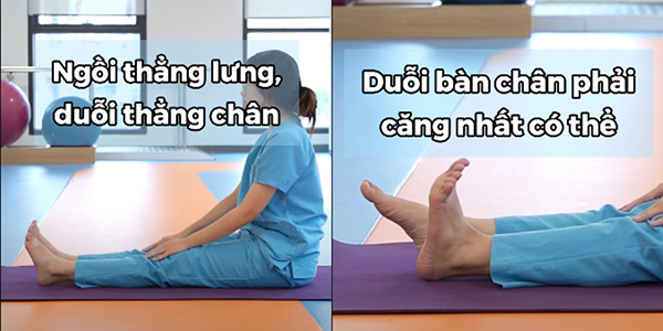 Bài tập duỗi cổ chân
