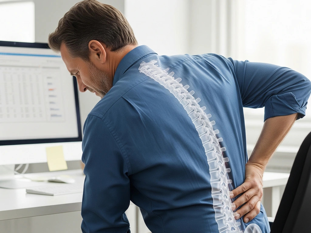 Tư thế ngồi gây áp lực lớn lên vùng đĩa đệm thắt lưng