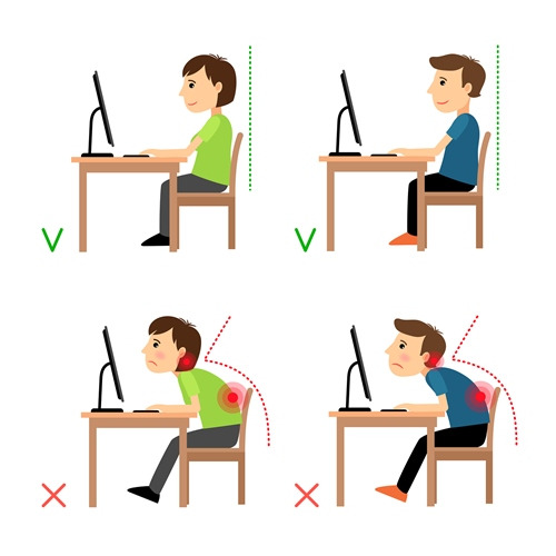Điều chỉnh tư thế ngồi đúng