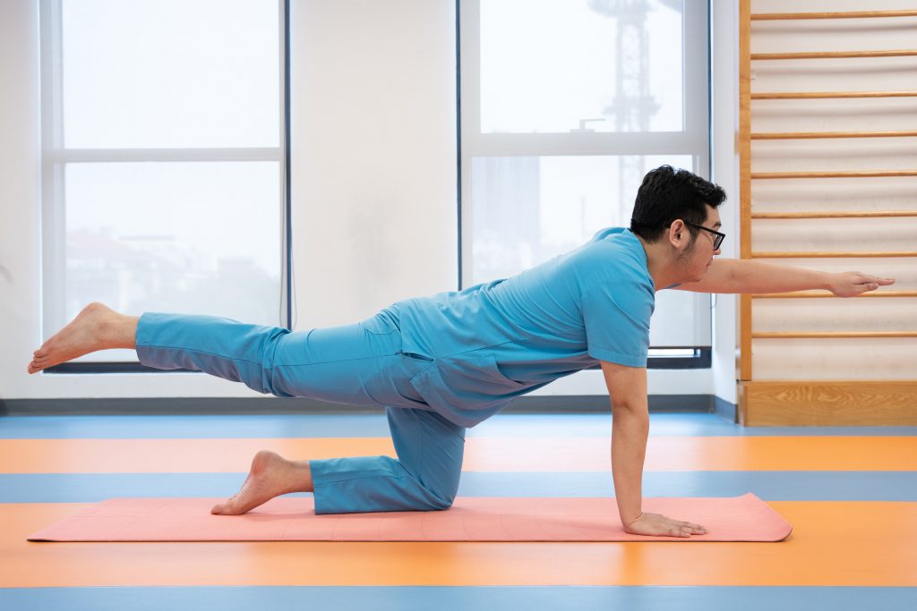 Bài tập Chim - Chó giúp tái lập khả năng điều hợp thần kinh cơ và duy trì sự ổn định của cột sống trong vận động