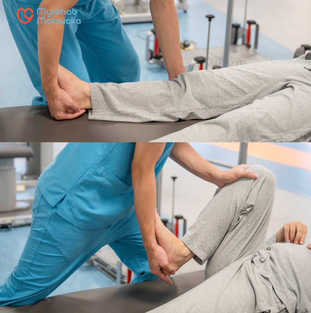 Bài tập gập duỗi khớp háng giúp kích hoạt cẳng chân
