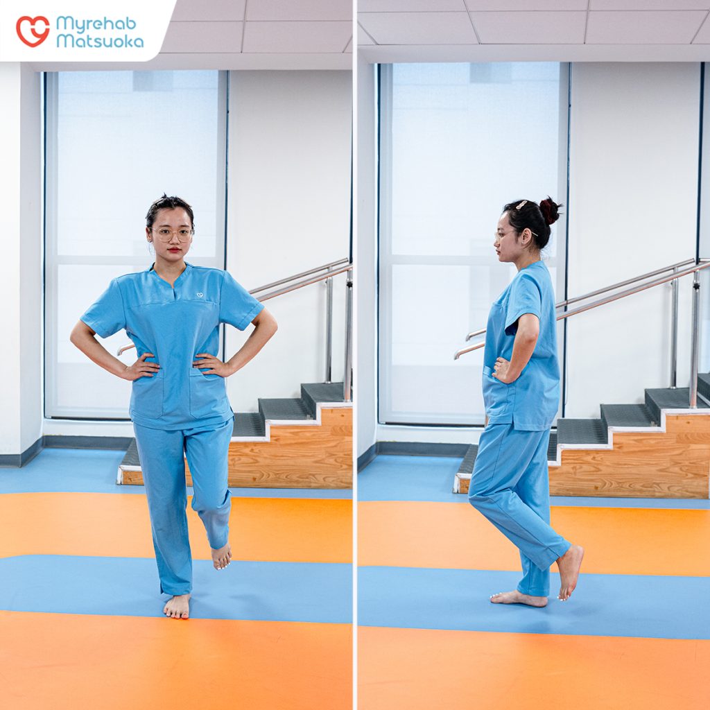 Bài tập nhảy lò cò tại chỗ giúp tập luyện khả năng hấp thụ lực và tái lập sự tự tin cho khớp gối trước các vận động mạnh