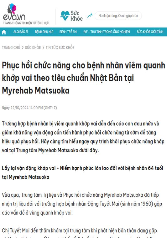 Phục hồi chức năng cho bệnh nhân viêm quanh khớp vai