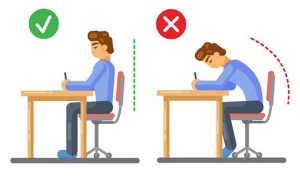 Giữ tư thế đúng khi ngồi học, làm việc